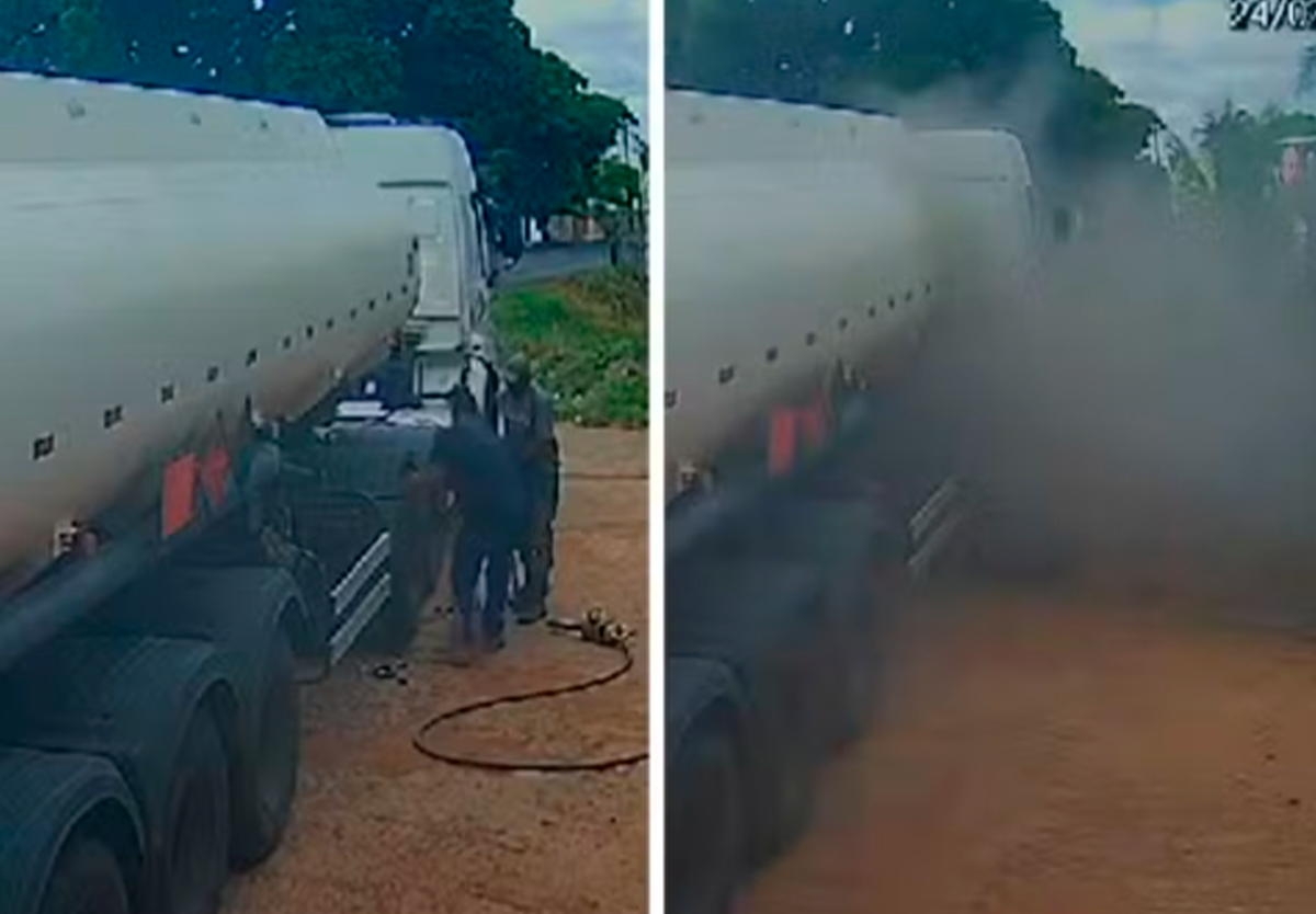 Borracheiro é arremessado para longe enquanto trabalhava