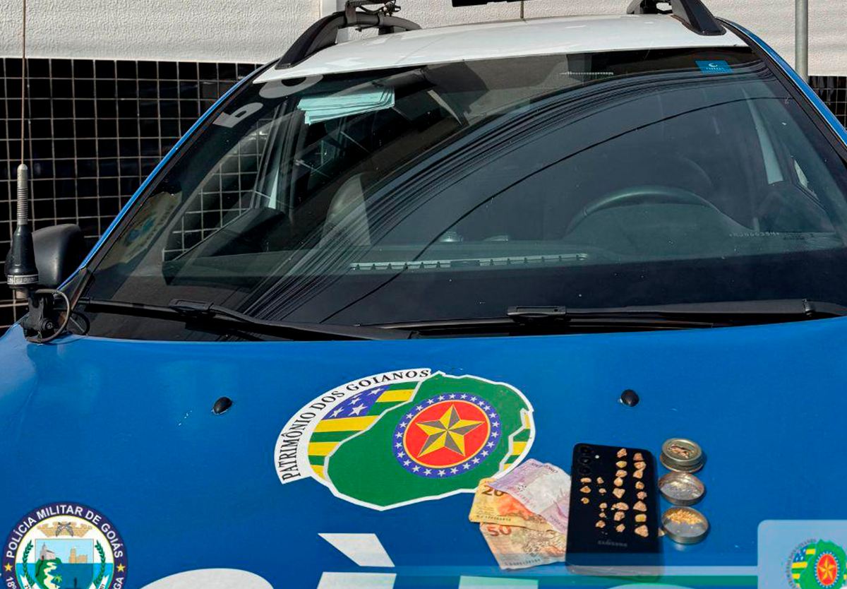 Homem é preso por tráfico de drogas.