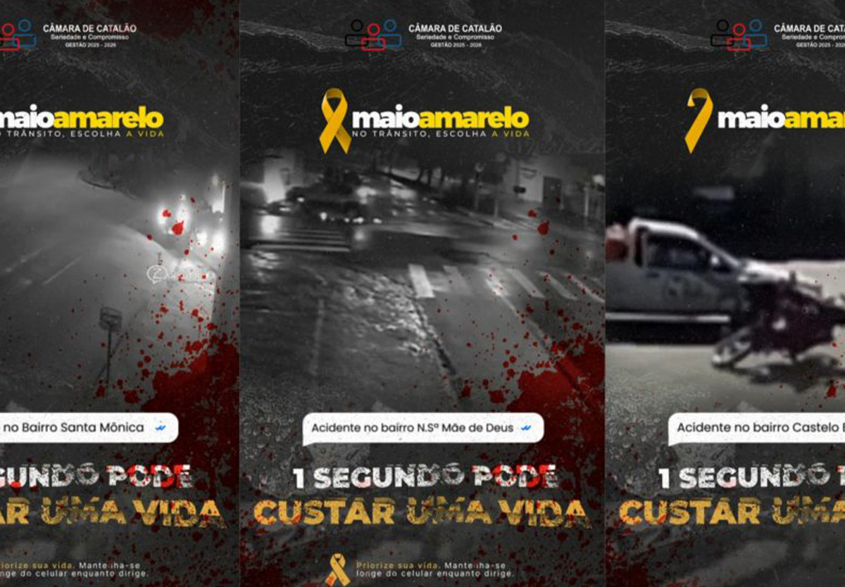 Câmara de Catalão impacta com vídeo realista sobre acidentes no Maio Amarelo.