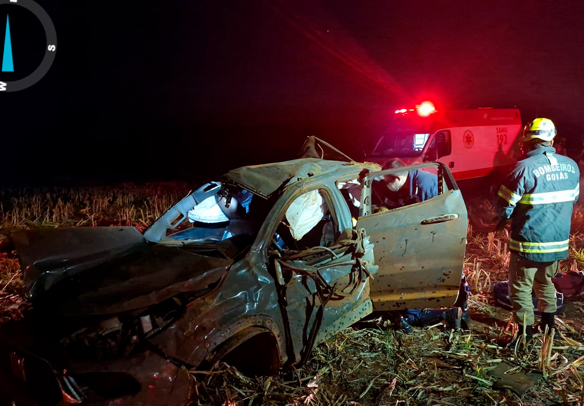 Acidente causa morte fatal em rodovia próximo a Ipameri.