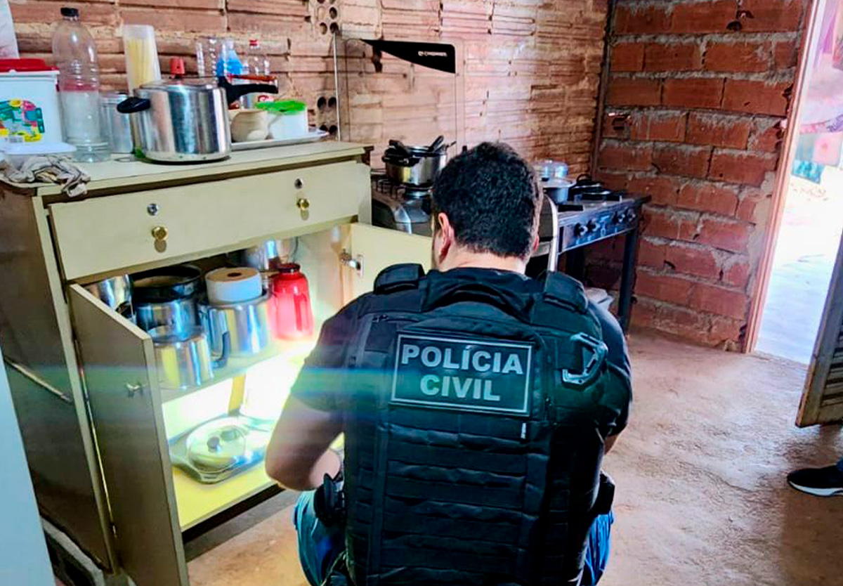 Polícia Civil de Caldas Novas apreende simulacro de arma de fogo.