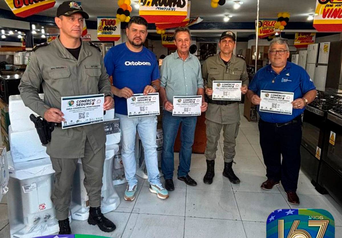 Polícia Militar e Prefeitura fortalecem segurança do comércio em Ipameri