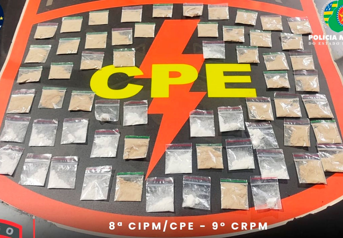 Polícia prende suspeito com 64 papelotes de cocaína no Setor Central de Catalão