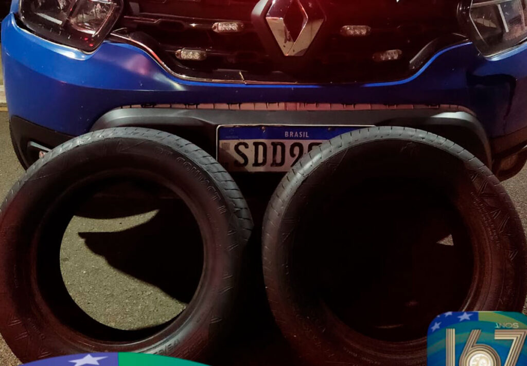 Dupla é presa em flagrante após furtar pneus de borracharia em Catalão