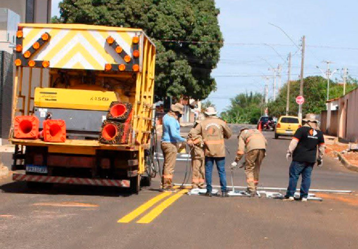 Sinaliza Goiás chega a Ouvidor: vias ganham nova sinalização para aumentar segurança